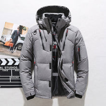 Load image into Gallery viewer, Men Down High Quality Thick Warm Winter Jacket Hooded Thicken Duck Down Parka Coat Casual Slim Overcoat With Many Pockets Mens