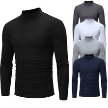 Load image into Gallery viewer, Brand New Gothic Men Turtelneck Sweater Pullover Long Sleeve Stretch Slim Basic Sweater Turtleneck Male Blouse Spring Clothes