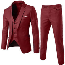 Load image into Gallery viewer, (Blazer+Pant+Vest) 3Pcs/Set Black Suits Slim Wedding Set Classic Blazers Male Formal Business Dress Suit Male Terno Masculino