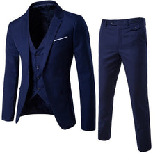 Load image into Gallery viewer, (Blazer+Pant+Vest) 3Pcs/Set Black Suits Slim Wedding Set Classic Blazers Male Formal Business Dress Suit Male Terno Masculino