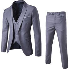 Load image into Gallery viewer, (Blazer+Pant+Vest) 3Pcs/Set Black Suits Slim Wedding Set Classic Blazers Male Formal Business Dress Suit Male Terno Masculino