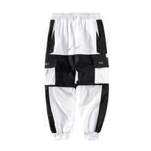 Load image into Gallery viewer, Men Cargo Pants Black Ribbons Block Multi-Pocket 2020 Harem Joggers Harajuku Sweatpant Hip Hop Casual Male Trousers