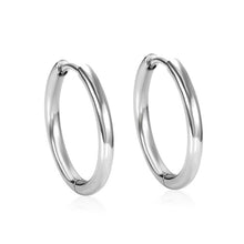 Load image into Gallery viewer, LUXUSTEEL Hoop Earrings Women Gold /Rose Gold/Black Color Round Circle Earring Ear Ring Clip Earrings aretes Mujer aros