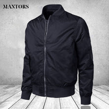 Load image into Gallery viewer, Men's Bomber Jacket Zipper Solid Male Casual windbreaker Jackets Slim Fit Pilot Coat Men Clothes Plus Size 4XL Fashion Outerwear