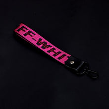 Load image into Gallery viewer, Off White Ribbon Keychain Women Phone Case Wallet Key Chain Porte Clef For Bag Key ring Llaveros Mujer Sleutelhanger Chaveiro