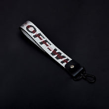 Load image into Gallery viewer, Off White Ribbon Keychain Women Phone Case Wallet Key Chain Porte Clef For Bag Key ring Llaveros Mujer Sleutelhanger Chaveiro
