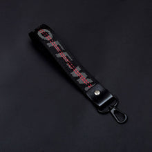 Load image into Gallery viewer, Off White Ribbon Keychain Women Phone Case Wallet Key Chain Porte Clef For Bag Key ring Llaveros Mujer Sleutelhanger Chaveiro