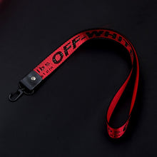 Load image into Gallery viewer, Off White Ribbon Keychain Women Phone Case Wallet Key Chain Porte Clef For Bag Key ring Llaveros Mujer Sleutelhanger Chaveiro