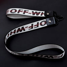 Load image into Gallery viewer, Off White Ribbon Keychain Women Phone Case Wallet Key Chain Porte Clef For Bag Key ring Llaveros Mujer Sleutelhanger Chaveiro