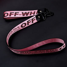 Load image into Gallery viewer, Off White Ribbon Keychain Women Phone Case Wallet Key Chain Porte Clef For Bag Key ring Llaveros Mujer Sleutelhanger Chaveiro
