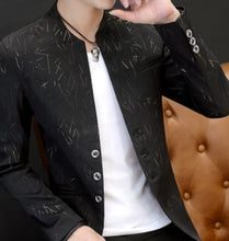 Load image into Gallery viewer, HO 2020 Men 's casual collar collar blazers youth handsome trend Slim print blazers 5XL 6XL