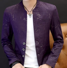 Load image into Gallery viewer, HO 2020 Men 's casual collar collar blazers youth handsome trend Slim print blazers 5XL 6XL