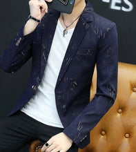 Load image into Gallery viewer, HO 2020 Men 's casual collar collar blazers youth handsome trend Slim print blazers 5XL 6XL