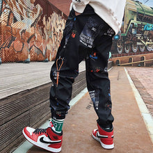 Load image into Gallery viewer, Hip hop Pants Men Loose Joggers Pants with Print Streetwear Harem Pants Clothes Ankle length Trousers Harajuku Sport Casual