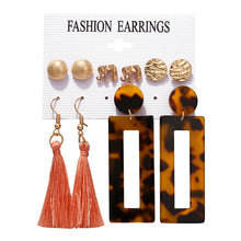 Load image into Gallery viewer, 17KM Vintage Tassel Acrylic Earrings For Women Bohemian Earrings Set Big Dangle Drop Earring 2020 Brincos Female Fashion Jewelry