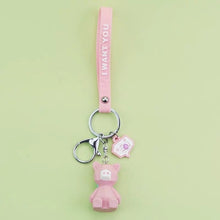 Load image into Gallery viewer, Creative Cartoon Geometric Faceted Dinosaur Panda Doll Keychain Couple Car Key Chain Backpack Hanging Gift