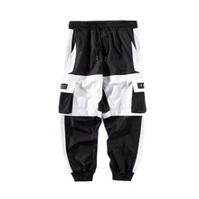 Load image into Gallery viewer, Cargo Pants Joggers Men Black Harem Pants Multi-pocket Ribbons Man Sweatpants Streetwear Casual Pants Elastic waist Male Trouser