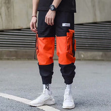 Load image into Gallery viewer, Cargo Pants Joggers Men Black Harem Pants Multi-pocket Ribbons Man Sweatpants Streetwear Casual Pants Elastic waist Male Trouser
