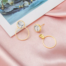 Load image into Gallery viewer, X&P New Fashion Round Dangle Drop Korean Earrings For Women Geometric Round Heart Gold Earring Wedding 2020 kolczyki Jewelry