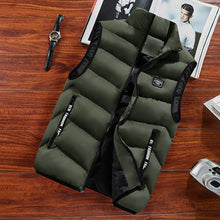 Load image into Gallery viewer, Fashion Mens Jacket Sleeveless Vest Spring Thermal Soft Vests Casual Coats Male Cotton Men's Vest Men Thicken Waistcoat 8XL