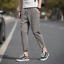 Load image into Gallery viewer, Casual Ankle-Length Plaid Pants Men Trousers Streetwear Jogger Pants Men Sweatpants Slim Fit Men Pants 2020 New