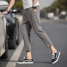 Load image into Gallery viewer, Casual Ankle-Length Plaid Pants Men Trousers Streetwear Jogger Pants Men Sweatpants Slim Fit Men Pants 2020 New