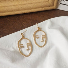 Load image into Gallery viewer, Punk Human Face Drop Earrings For Women Retro Abstract Hollow out Statement Hand Metal Fashion Dangle Earring Jewelry