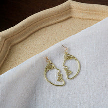 Load image into Gallery viewer, Punk Human Face Drop Earrings For Women Retro Abstract Hollow out Statement Hand Metal Fashion Dangle Earring Jewelry