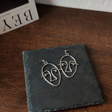 Load image into Gallery viewer, Punk Human Face Drop Earrings For Women Retro Abstract Hollow out Statement Hand Metal Fashion Dangle Earring Jewelry