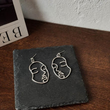 Load image into Gallery viewer, Punk Human Face Drop Earrings For Women Retro Abstract Hollow out Statement Hand Metal Fashion Dangle Earring Jewelry