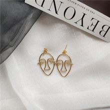 Load image into Gallery viewer, Punk Human Face Drop Earrings For Women Retro Abstract Hollow out Statement Hand Metal Fashion Dangle Earring Jewelry