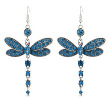 Load image into Gallery viewer, NPKDS 2 Style Elegant Birdie Ear Stud Earrings Rhinestone Dangle Long Tassels Earring for Women Hoop earrings Wedding Jewelry
