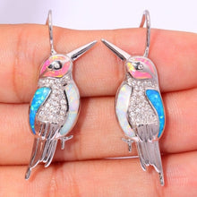 Load image into Gallery viewer, NPKDS Unique Long Drop Earrings Bird Pendant Tassel Crystal Pendant Earrings Ladies Jewelry Design