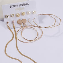 Load image into Gallery viewer, Exknl Women Earrings Set Acrylic Pearl Earrings For Women Bohemian Leopard Tassel Stud Earrings 2020 New Brincos Fashion Jewelry
