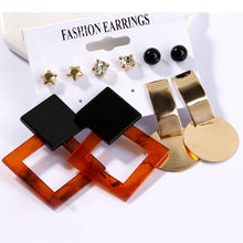 Load image into Gallery viewer, Exknl Women Earrings Set Acrylic Pearl Earrings For Women Bohemian Leopard Tassel Stud Earrings 2020 New Brincos Fashion Jewelry
