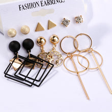 Load image into Gallery viewer, Exknl Women Earrings Set Acrylic Pearl Earrings For Women Bohemian Leopard Tassel Stud Earrings 2020 New Brincos Fashion Jewelry
