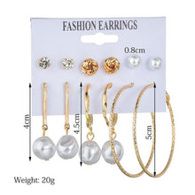 Load image into Gallery viewer, Exknl Women Earrings Set Acrylic Pearl Earrings For Women Bohemian Leopard Tassel Stud Earrings 2020 New Brincos Fashion Jewelry
