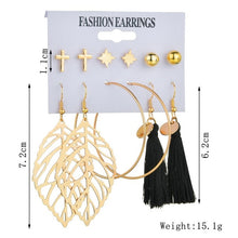 Load image into Gallery viewer, Exknl Women Earrings Set Acrylic Pearl Earrings For Women Bohemian Leopard Tassel Stud Earrings 2020 New Brincos Fashion Jewelry
