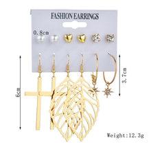 Load image into Gallery viewer, Exknl Women Earrings Set Acrylic Pearl Earrings For Women Bohemian Leopard Tassel Stud Earrings 2020 New Brincos Fashion Jewelry
