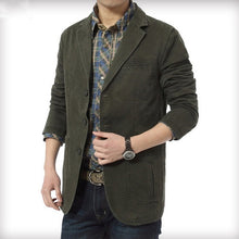 Load image into Gallery viewer, 2019 New Men Blazer Cotton Suit Jacket Male Blazer Men Slim 3-Button Single Breasted Cotton Lightweight Blazer Jacket
