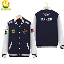 Load image into Gallery viewer, Skt Jacket  Faker Coat Men Hoodies Team skt t1 faker jersey Zipper Cotton Wolf Bang Uniform game LOL Jersey
