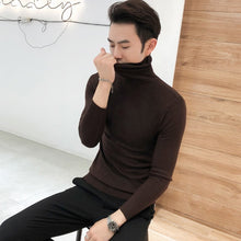 Load image into Gallery viewer, 2019 Winter New Men's Turtleneck Sweaters Black Sexy Brand Knitted Pullovers Men Solid Color Casual Male Sweater Autumn Knitwear

