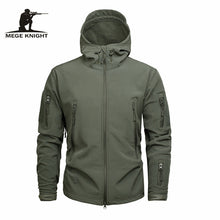 Load image into Gallery viewer, Mege Brand Clothing Autumn Men's Military Camouflage Fleece Jacket Army Tactical Clothing  Multicam Male Camouflage Windbreakers

