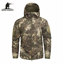 Load image into Gallery viewer, Mege Brand Clothing Autumn Men's Military Camouflage Fleece Jacket Army Tactical Clothing  Multicam Male Camouflage Windbreakers
