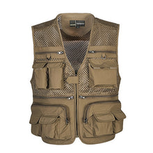 Load image into Gallery viewer, Unloading Men's Vest Tactical Coat Fashion Summer Photographer Waistcoat Mesh Work Sleeveless Jacket Tool Many Pocket Vest Male
