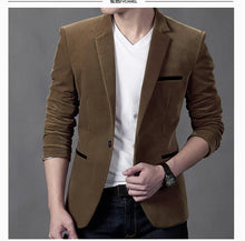 Load image into Gallery viewer, Brand Clothing Men Blazer Fashion Cotton Suit Blazer Slim Fit Masculine Blazer Casual Solid Colr Male Suits Jacket
