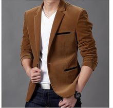 Load image into Gallery viewer, Brand Clothing Men Blazer Fashion Cotton Suit Blazer Slim Fit Masculine Blazer Casual Solid Colr Male Suits Jacket
