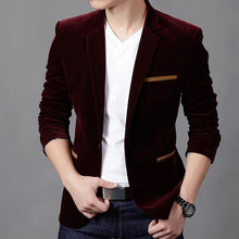 Load image into Gallery viewer, Brand Clothing Men Blazer Fashion Cotton Suit Blazer Slim Fit Masculine Blazer Casual Solid Colr Male Suits Jacket
