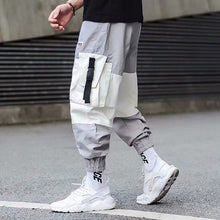 Load image into Gallery viewer, Men Cargo Pants Black Ribbons Block Multi-Pocket 2020 Harem Joggers Harajuku Sweatpant Hip Hop Casual Male Trousers
