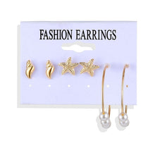 Load image into Gallery viewer, 2020 Vintage Pearl Twist Big Circle Earrings Set for Women Fashion Geometric Imitation Pearl Crystal Earrings Jewelry
